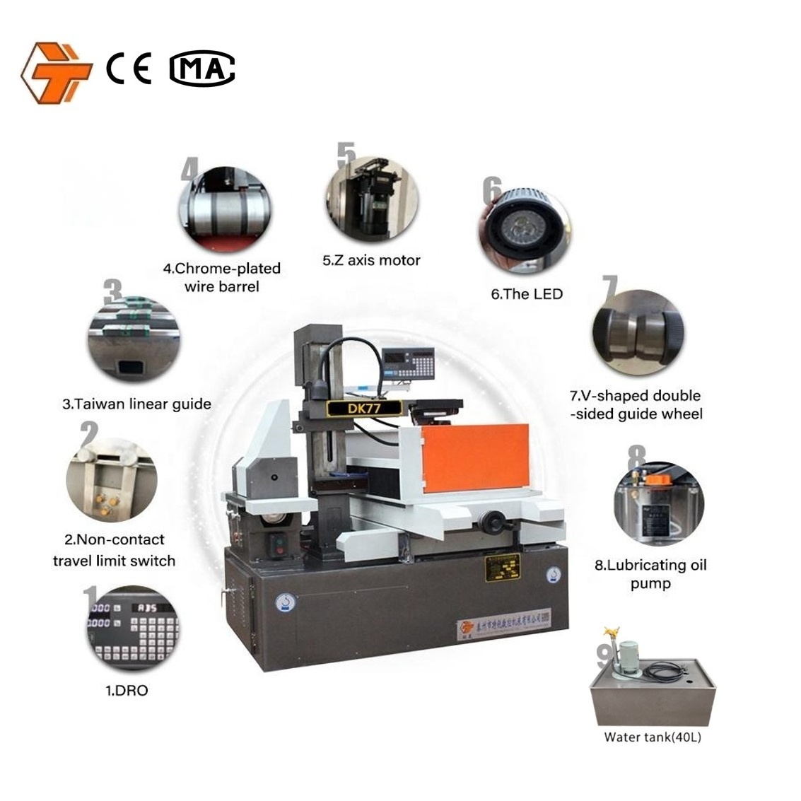 Desktop dk7720 mini  wire edm cutting edm machine