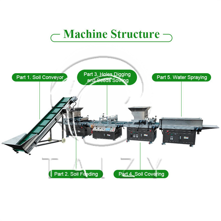 automatic seedling tray machine lettuce tomato onion pepper flower seed vegetable seed planter