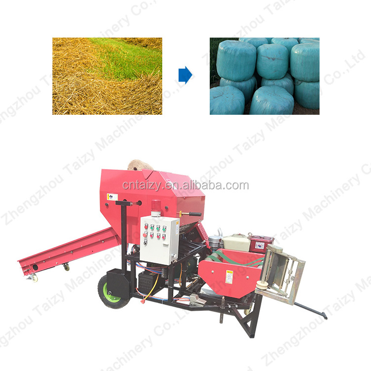 mini roll round hay alfalfa baler twine small bale wrapper for sale