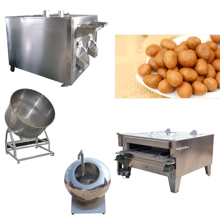 Coated Peanut Making Machine Nut Coating Processing Line Coated Fishskin Peanuts Roasting   Machine