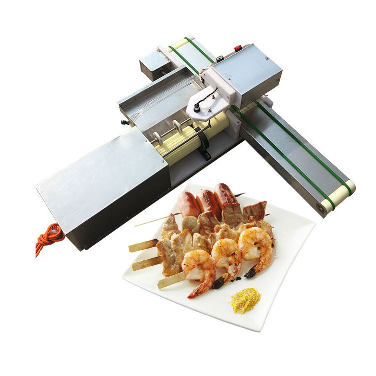 bulk mutton chicken meat skewer machine shish kebab making souvlaki skewer machine