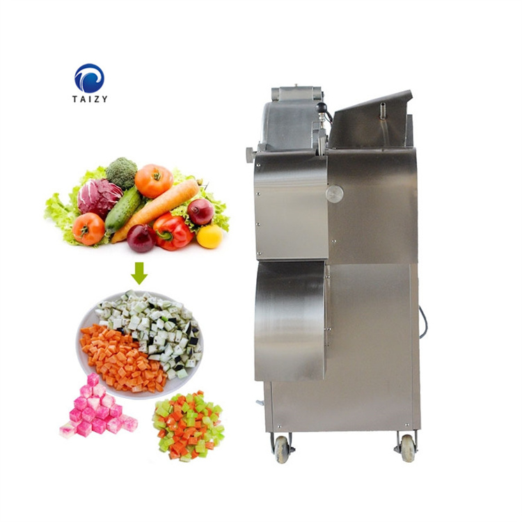 Industrial Vegetable Dicer Tomato Ginger Eggplant Radish Carrot Mushroom Dicing Cutting Machine