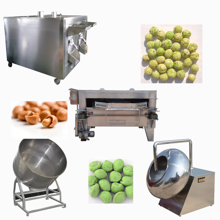 Coated Peanut Making Machine Nut Coating Processing Line Coated Fishskin Peanuts Roasting   Machine