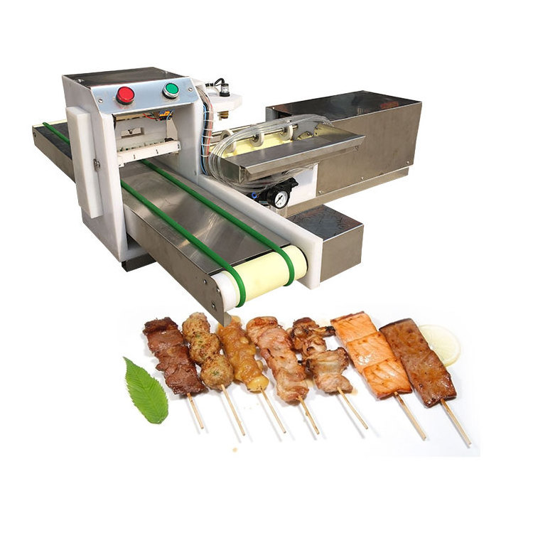 bulk mutton chicken meat skewer machine shish kebab making souvlaki skewer machine