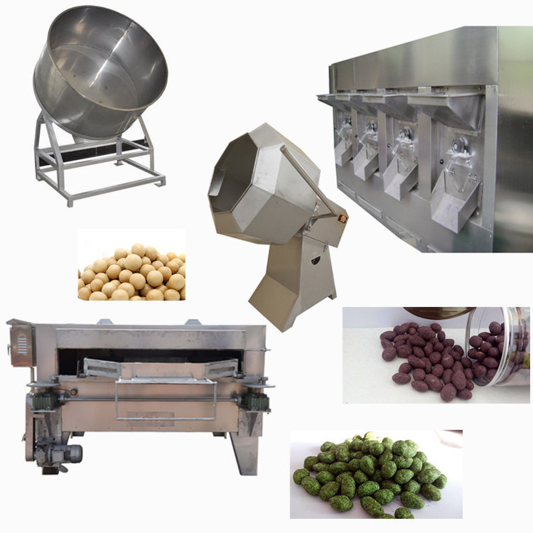 Coated Peanut Making Machine Nut Coating Processing Line Coated Fishskin Peanuts Roasting   Machine