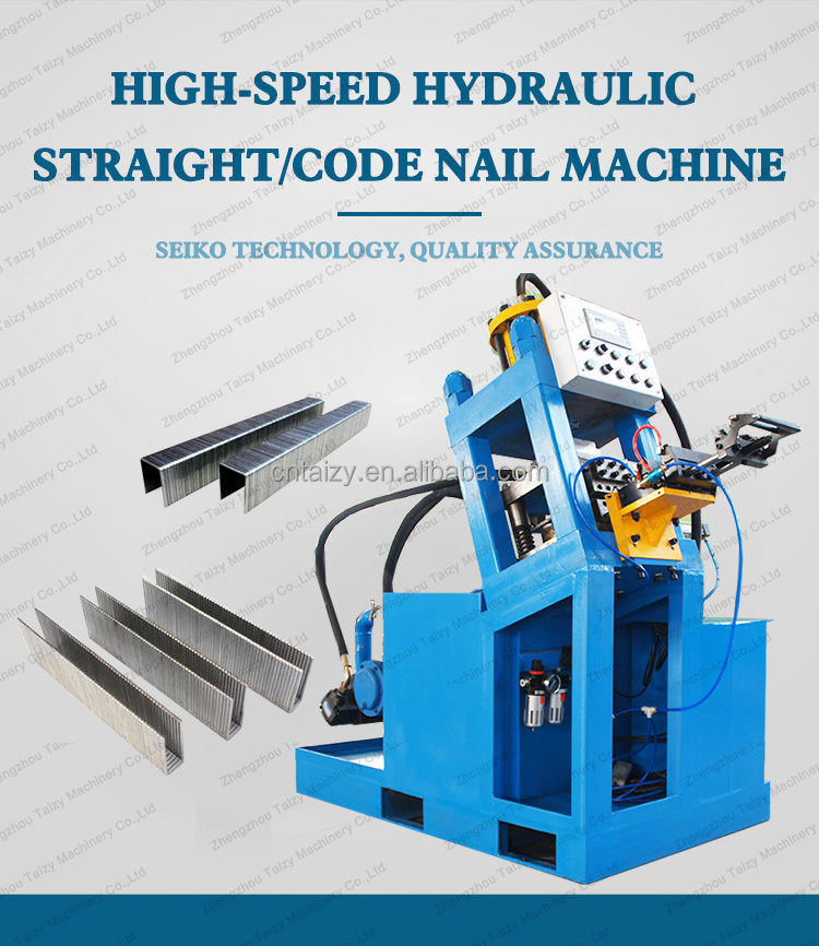 High quality straight nail machine industrial framing staple pin/U nails making machine