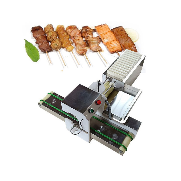 bulk mutton chicken meat skewer machine shish kebab making souvlaki skewer machine