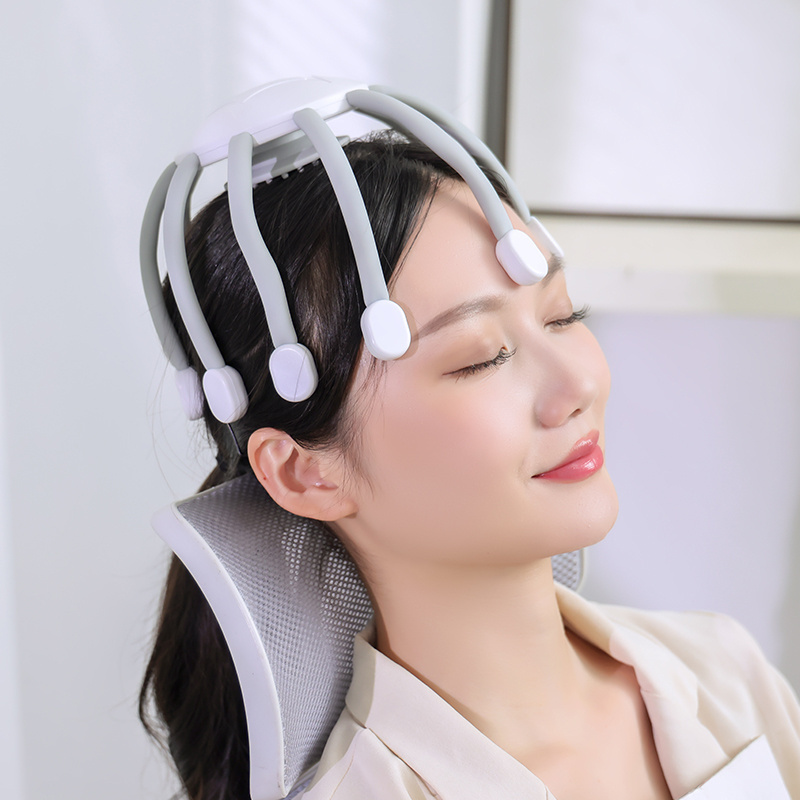 electric Head Vibration Full Body Relax Scalp Massage Promotes Blood Circulation Relieves Fatigue Octopus Head Massager