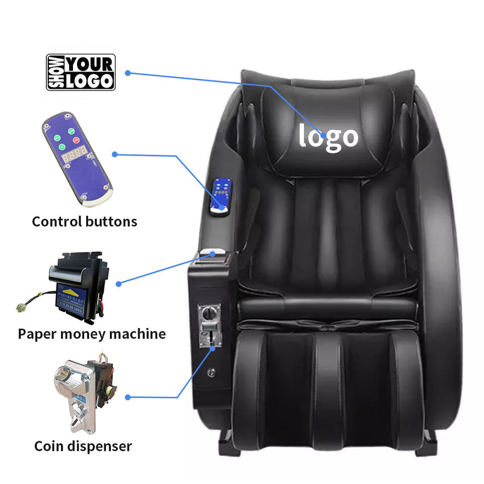 manufactories coin and bill zero gravity massage chair 4d body massager operated vending massage chair