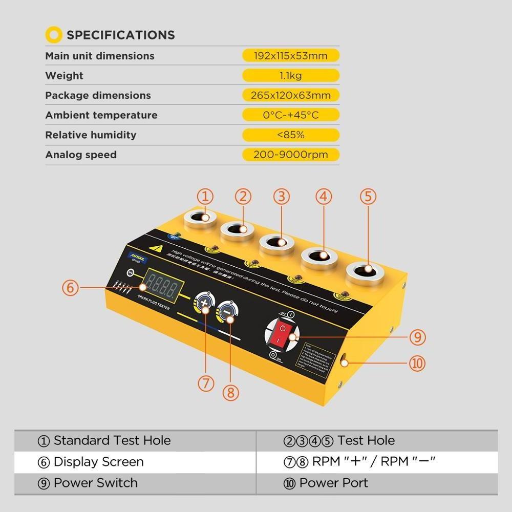 Original AUTOOL SPT360 Car Spark Plug Tester Automotive Diagnostic Tool Spark Plug Flashover Analyzer