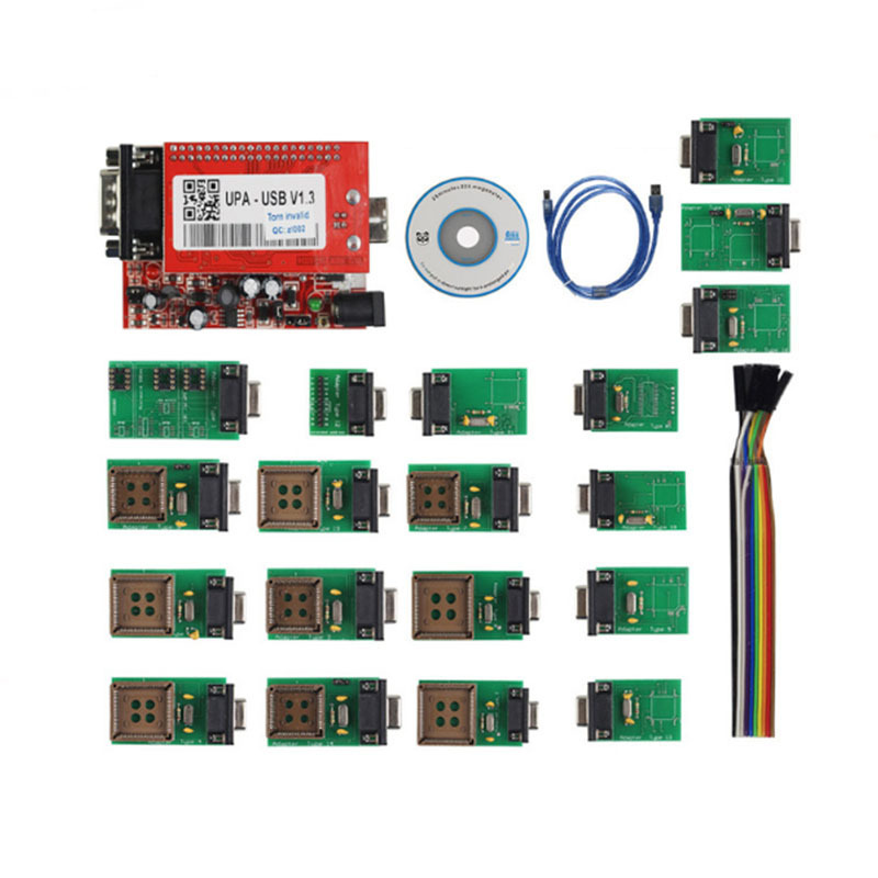 UPA USB 1.3 RED PCB ECU Chip Tuning Tool UPA USB Programmer with TMS And NEC adapters