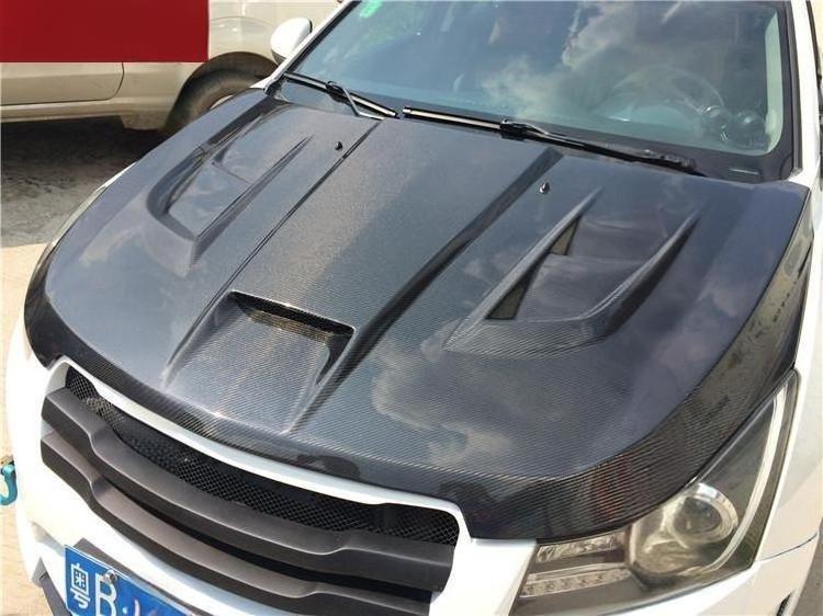 ACCESSORIES GLOSSY BLACK STYLE CARBON AUTO FRONT MACHINE HOOD CARBON FIBER BONNET HOOD