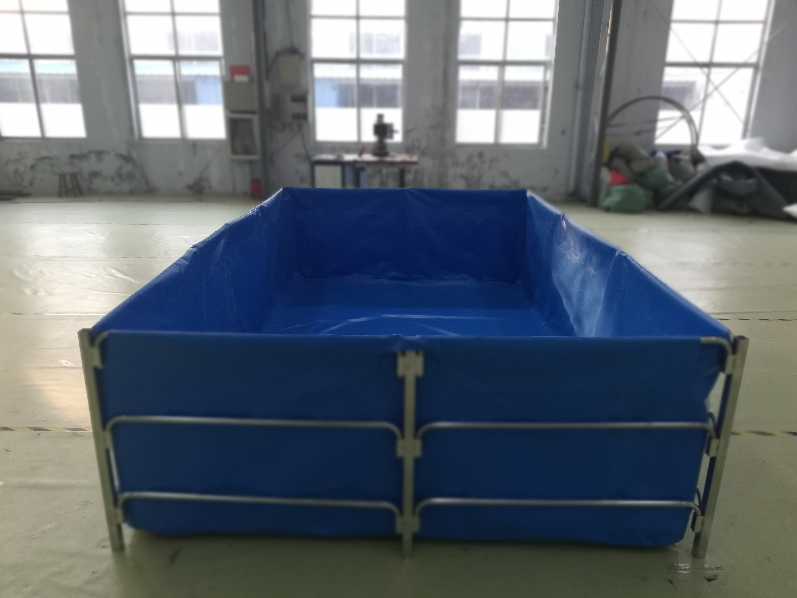 Durable Foldable Square commercial large farming pvc tarpaulin pond foldable fish tank for sales