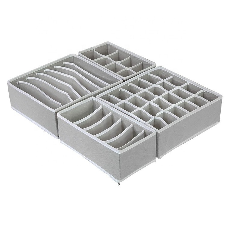 Custom Foldable Non-Woven Cardboard Closet  Drawer Underwear wardrobe  washable drawer organizer Socks Bra Storage Boxes