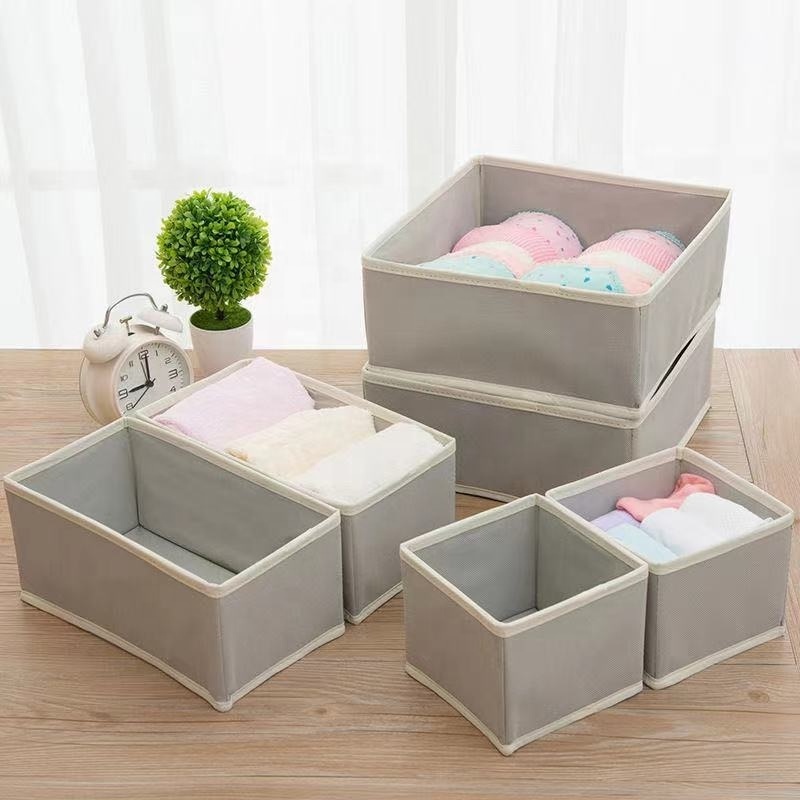 wholesale custom good price clothing collapsible laundry storage box organizer foldable drawer socks underwear bra box storage