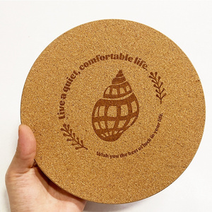 Custom Cork Placemat Natural Heat Resistant Reusable Mdf Round Pot Mat Wood Placemats Pads for Dining Table