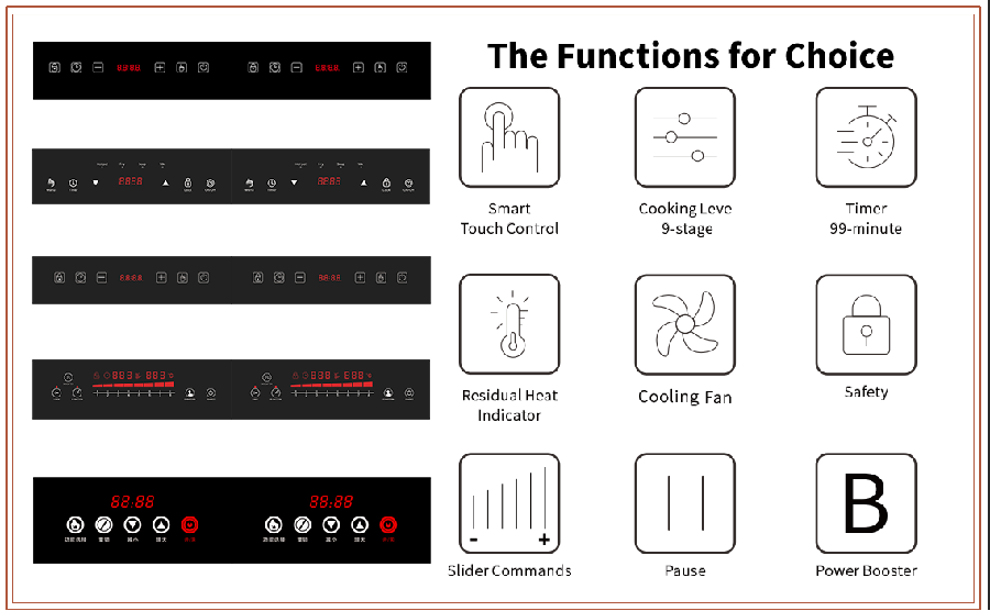 Vietnam hot sell Wholesale OEM ODM 220V 2 plate induction cooker.induction cooker stove