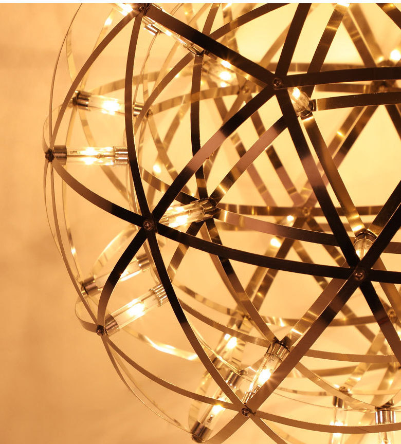 China Factory  Indoor Decorative Chandelier Round Shape Hanging Spark Ball Pendant Light For Hotel Restaurant Bar