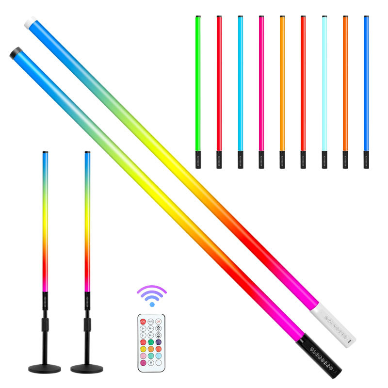 Party Supply Rechargeable Battery TL-130 120cm 4ft rgb led Tube Bar Music Mode Color Video Light