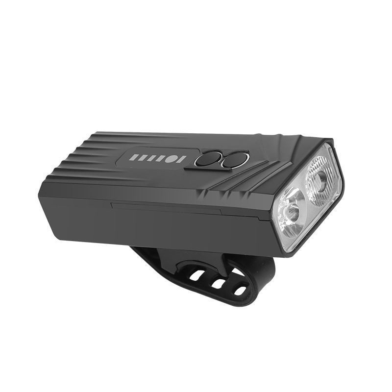 Power Display Dual Switch USB Rechargeable LED Front Lamp Headlight Bicycle Red Light  Rainproof Rear Mounting Placement