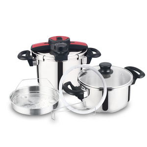 Hot sells & high quality stainless steel pressure cooker set 4+6L/5+7l wholesale online OEM service