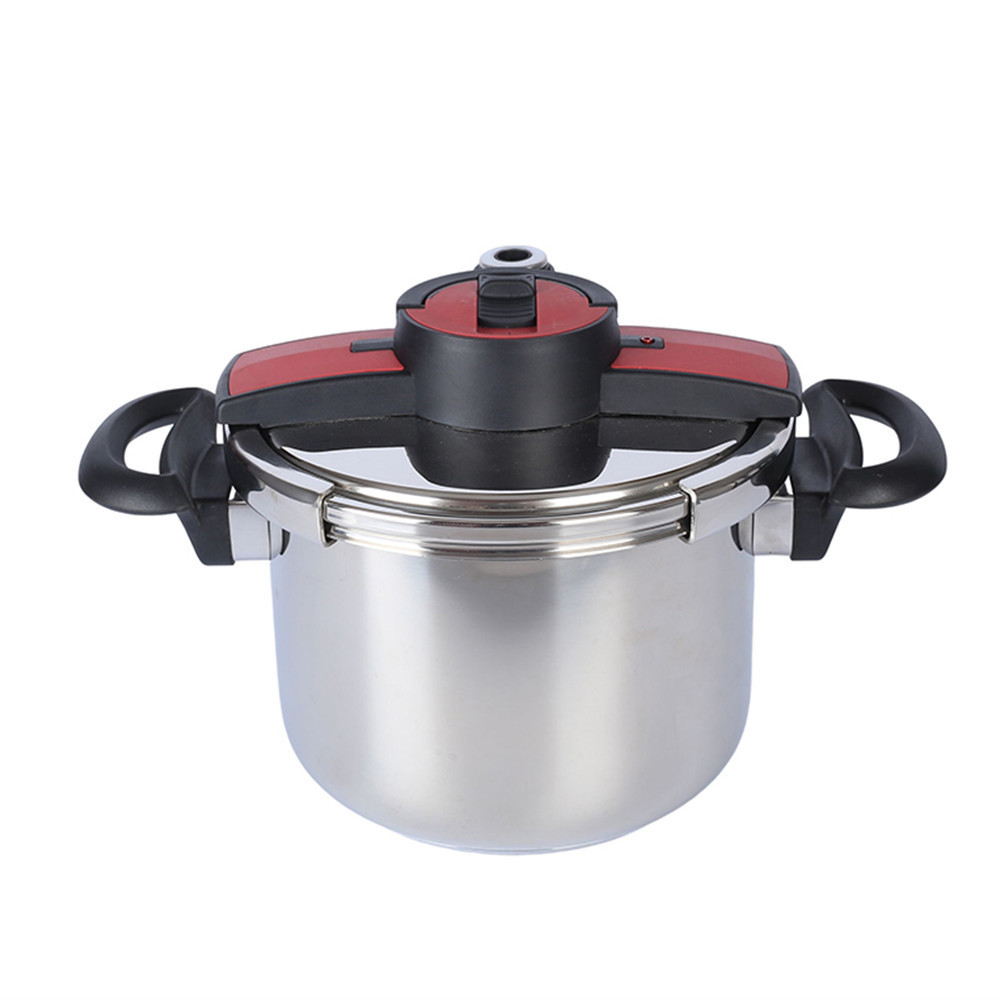 High quality Manufacturer Wholesale Pressure Cooker Stainless Steel Hawkins Black Bakelite Handle induction Bottom,60kpa-100kpa