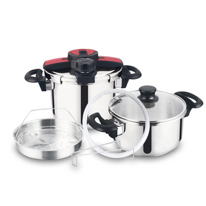 Hot sells & high quality stainless steel pressure cooker set 4+6L/5+7l