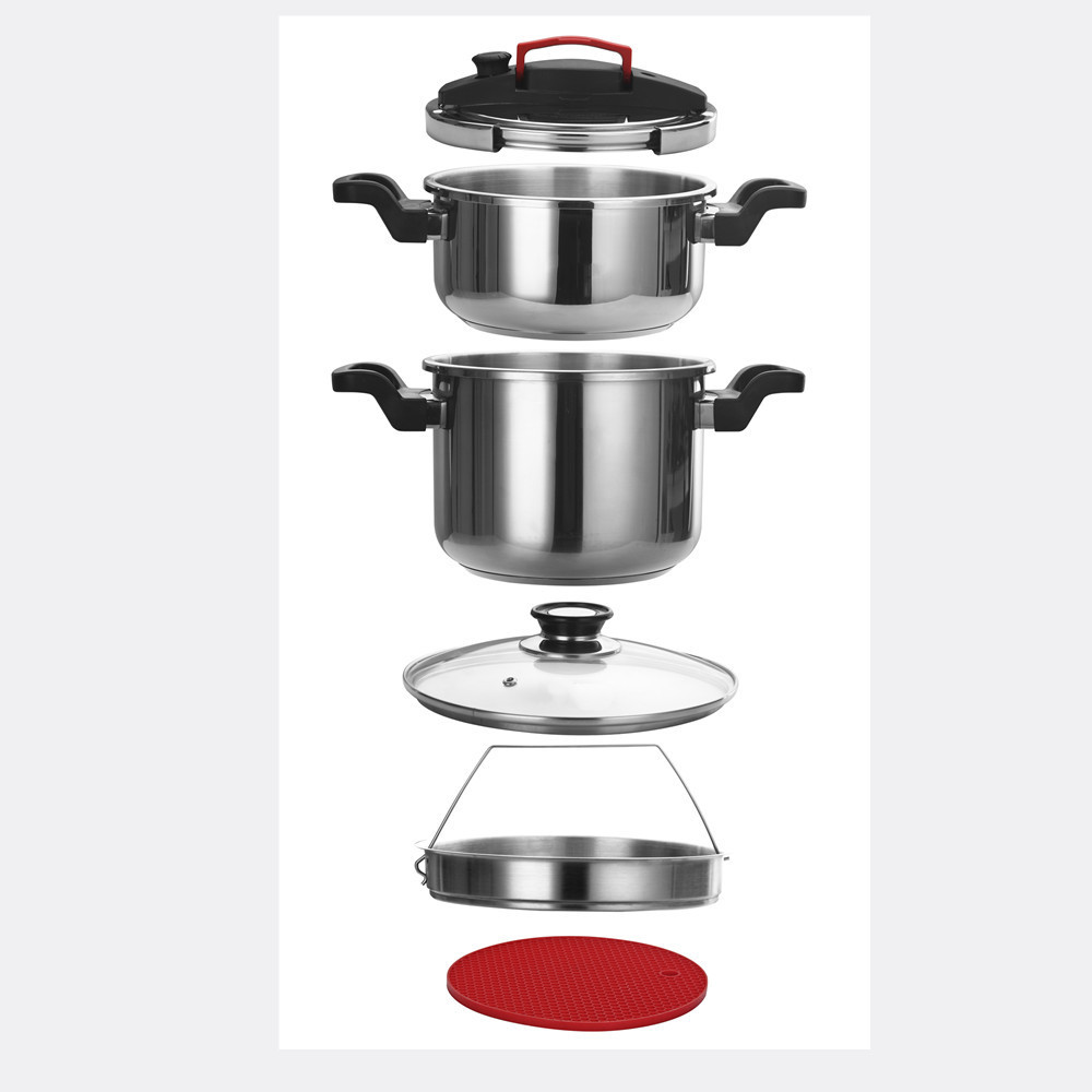 Pressure Cooker Design Popular High Quality Stainless Steel New Light Metal OEM Customized Surface Feature Weight Eco