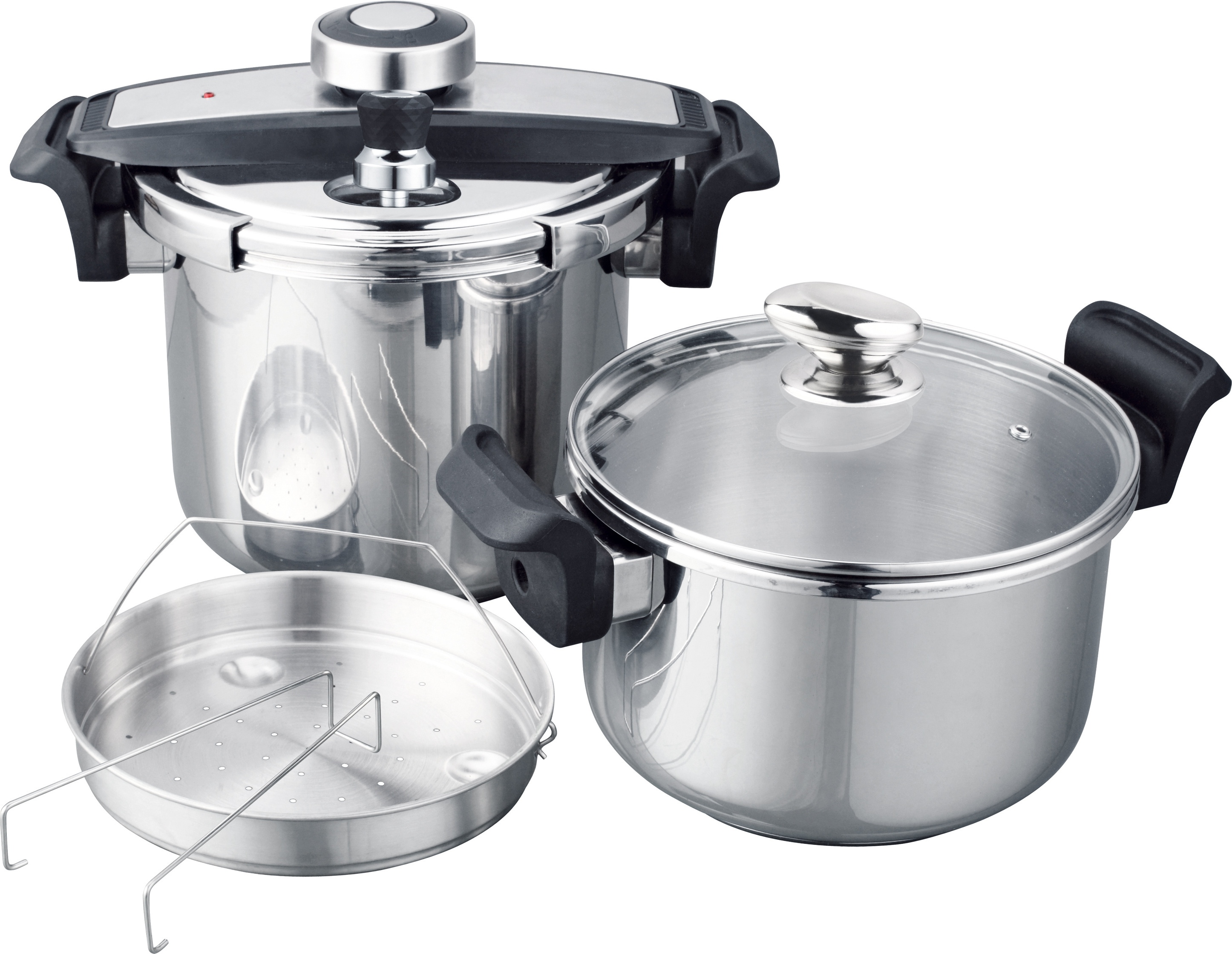 New DSQ Red modle   Mechanical opening and closing ,5+7 Germany Stainless steel Pressure Cooker