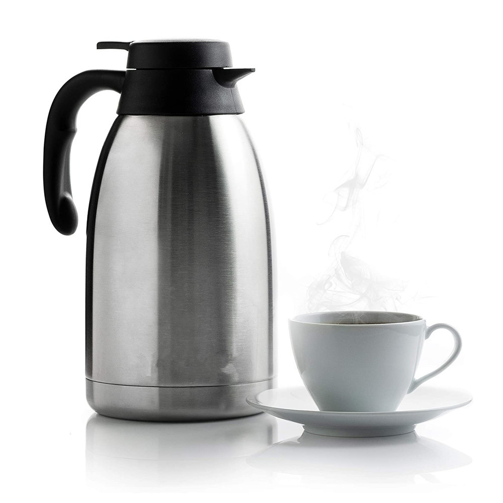 Stainless Steel Insulated Carafe or Pitcher Hot Water Dispenser Vacuum Flask Coffee Carafe Drink Dispenser