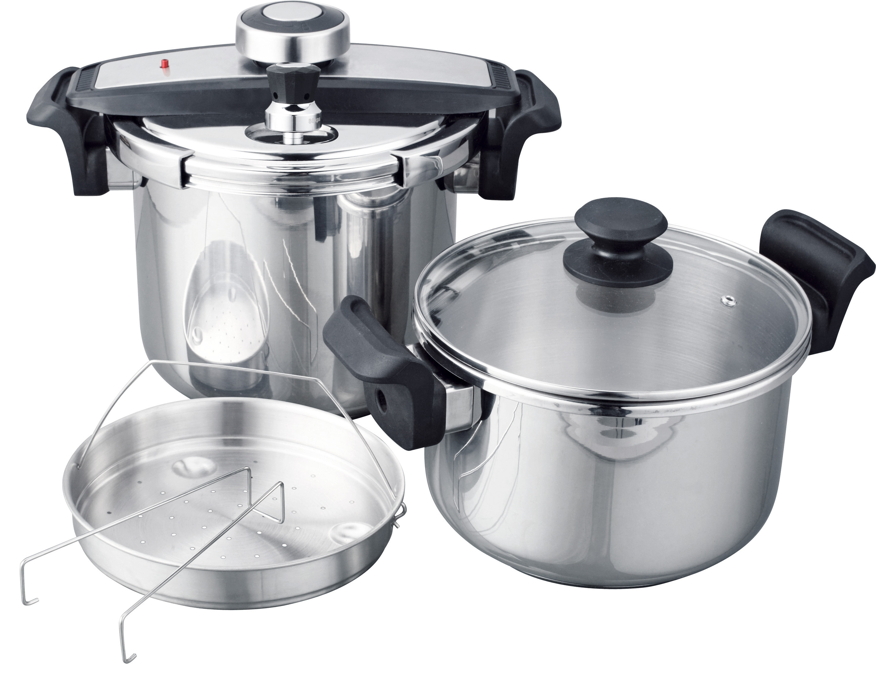 New DSQ Red modle   Mechanical opening and closing ,5+7 Germany Stainless steel Pressure Cooker