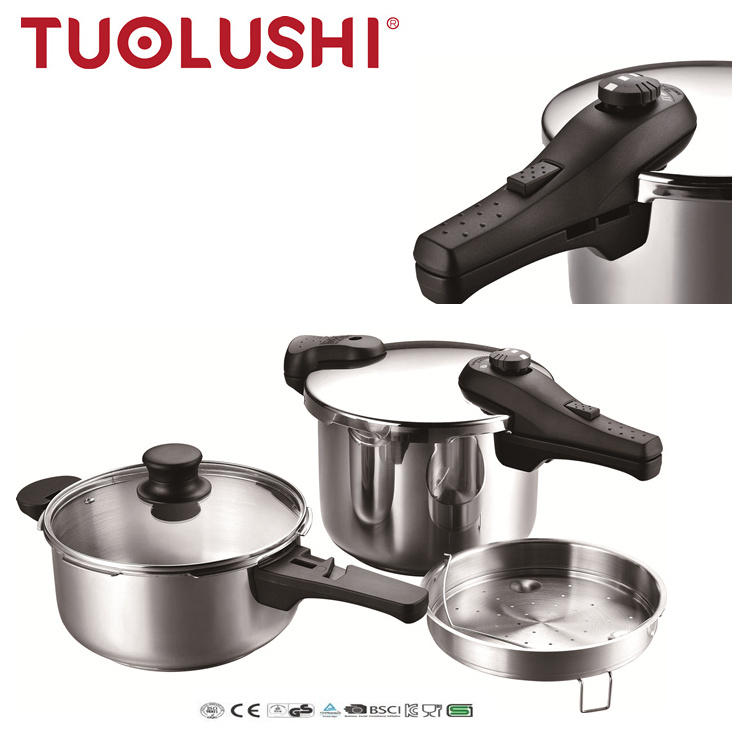 Best selling pressure cooker commercial bakelite handle 4L+6L With ISO9001 certificates