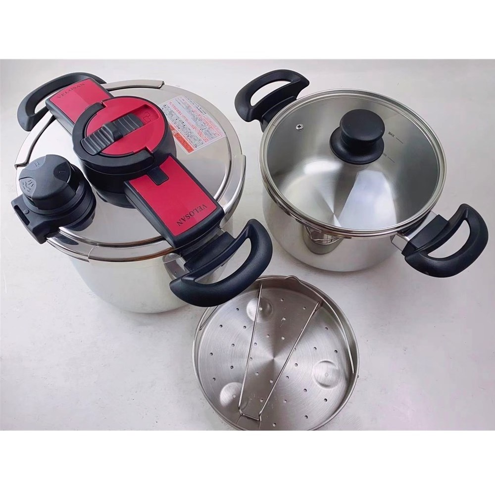 High Quality 304 Industrial cocotte minute ollas de acero inoxidable stainless steel pressure cooker