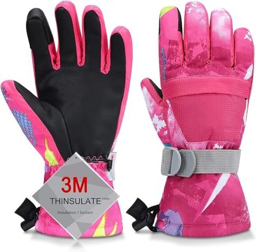 Custom Logo -40F Outdoor Winter Waterproof Cowhide Leather Thinsulate Lined Ski Gloves Wholesale Gloves For Men Women