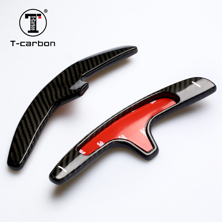 T-carbon Carbon Fiber Steering Wheel Shifter Extension Paddles For  Porsche Macan Car Interiors Accessories