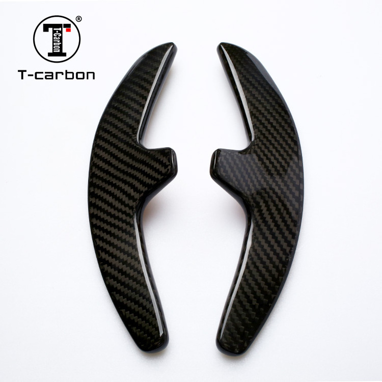 T-carbon Carbon Fiber Steering Wheel Shifter Extension Paddles For  Porsche Macan Car Interiors Accessories