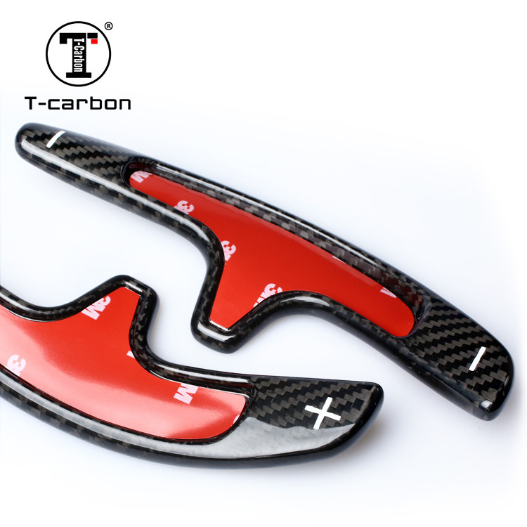 T-carbon Carbon Fiber Steering Wheel Shifter Extension Paddles For  Porsche Macan Car Interiors Accessories