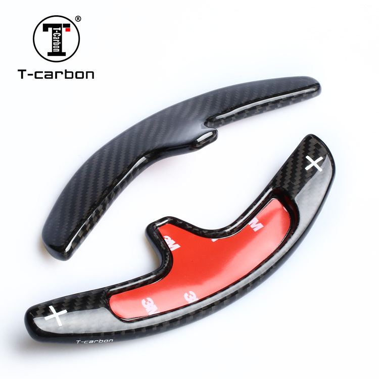 T-carbon Carbon Fiber Steering Wheel Shifter Extension Paddles For  Porsche Macan Car Interiors Accessories