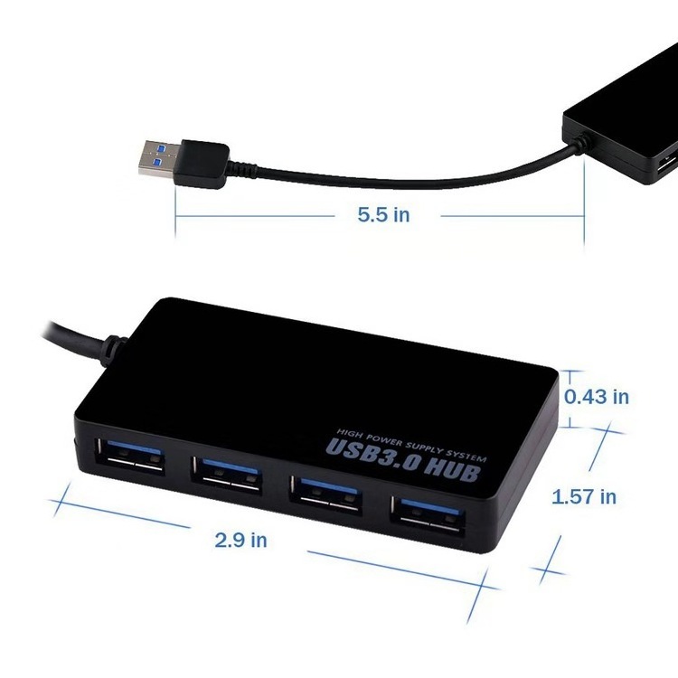 Hot Selling High Speed 4 Port USB 3 0 2 0 Hub Multi Splitter Expansion Mini USB Hubs Adapter 4 In 1 USB Hub For Laptop Computer