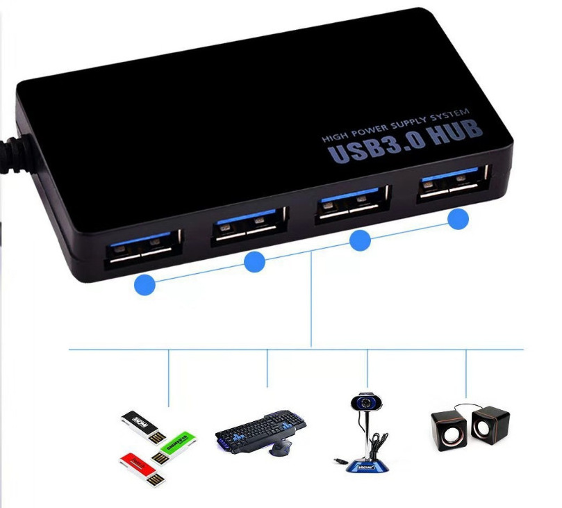 Hot Selling High Speed 4 Port USB 3 0 2 0 Hub Multi Splitter Expansion Mini USB Hubs Adapter 4 In 1 USB Hub For Laptop Computer