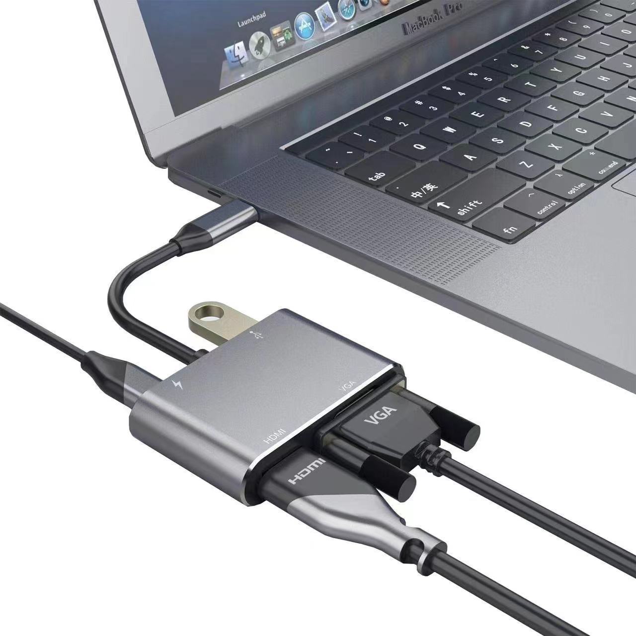 USB 3.0 cable to HD-Ml & VGA HDTV Adapter  HDM*I 1080P VGA Adapter with USB 3.0 100W PD Charging Port