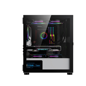 Customizable Eatx Case gamers computer 2023 Factory Price Low MOQ ATX/Micro-ATX PC Case PC Gaming RGB Fan Computer Case &