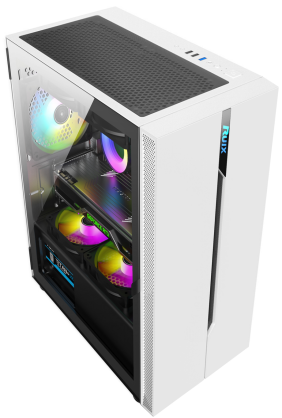 2023 best selling Hot selling Entry level ATX MATX ITX pc case with rgb fans White color gaming comput case