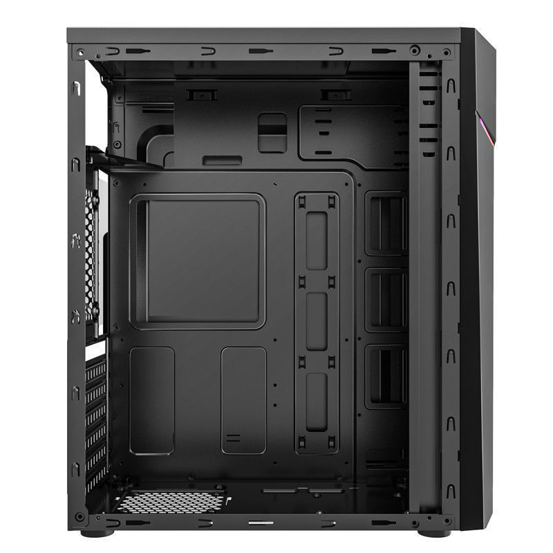 2024 stock available ATX PC Case HD USB3.0 Tempered Glass Computer Case & Towers Server Chassis Gaming Tempered Casing Black