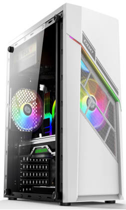 2024 stock available ATX PC Case HD USB3.0 Tempered Glass Computer Case & Towers Server Chassis Gaming Tempered Casing Black