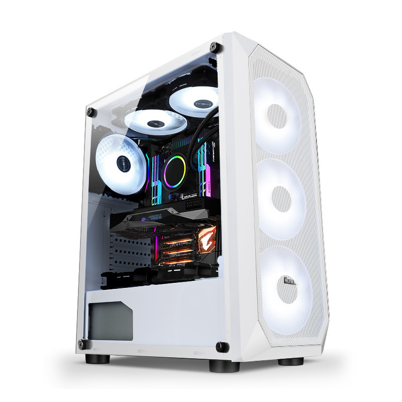 Popular OEM White Atx Matx Computer Case  Aluminium Case GPU PC Gaming Computer Case Game Casin Casing