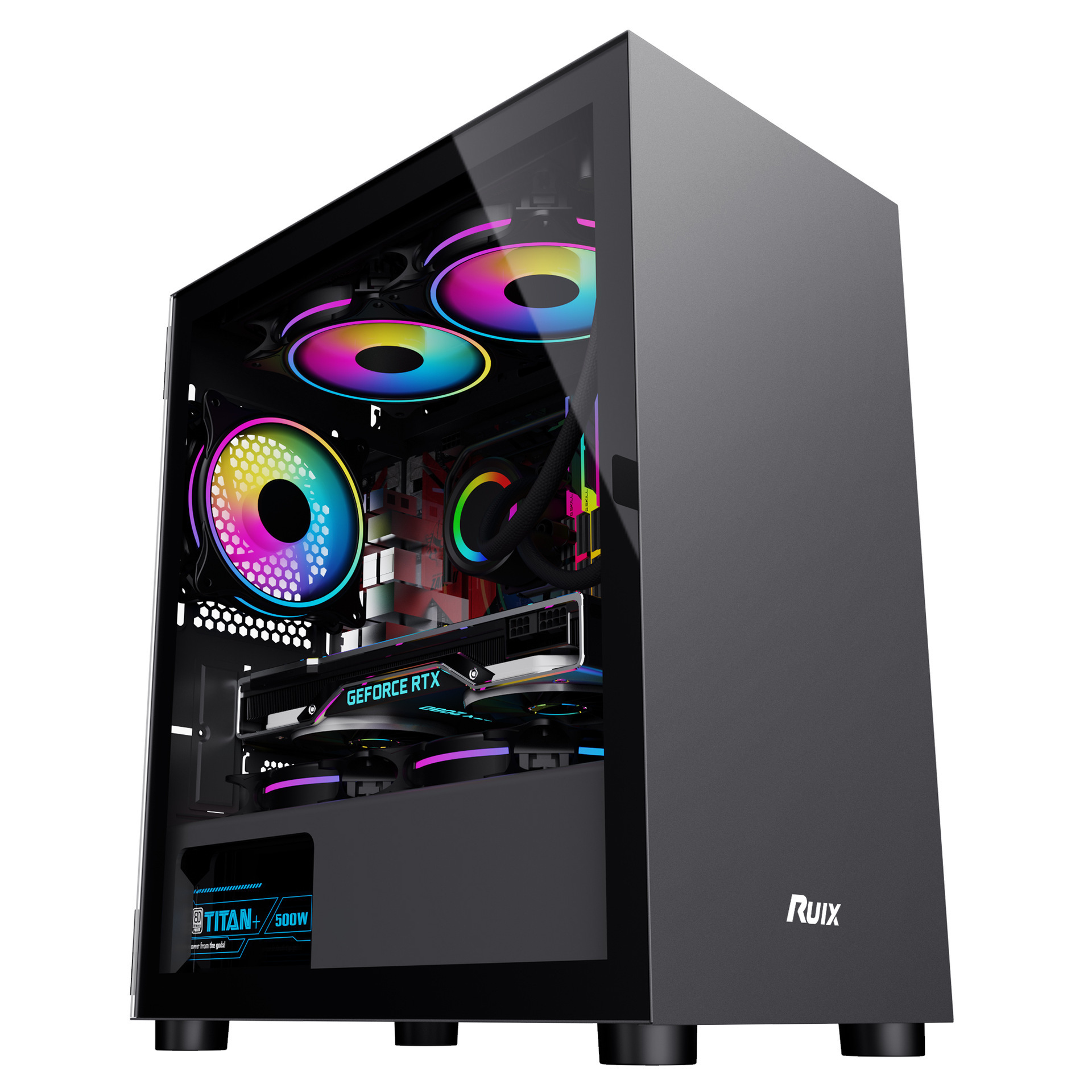 Customizable Eatx Case gamers computer 2023 Factory Price Low MOQ ATX/Micro-ATX PC Case PC Gaming RGB Fan Computer Case &