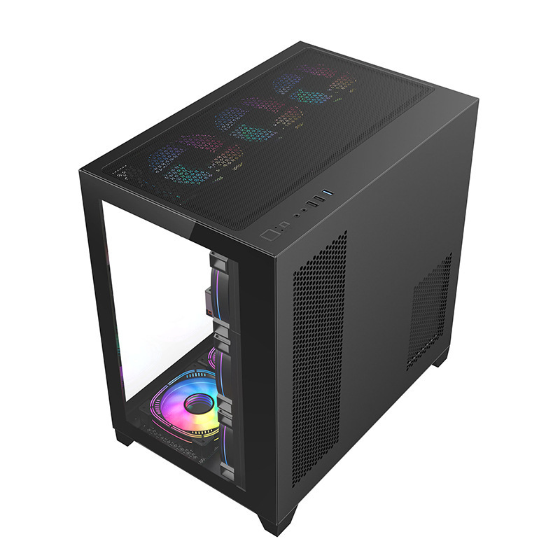 CNC Custom Parts Black Mini Tower Gaming 2023 High Quality pc case Gaming pc cabinet gaming computer case with RGB