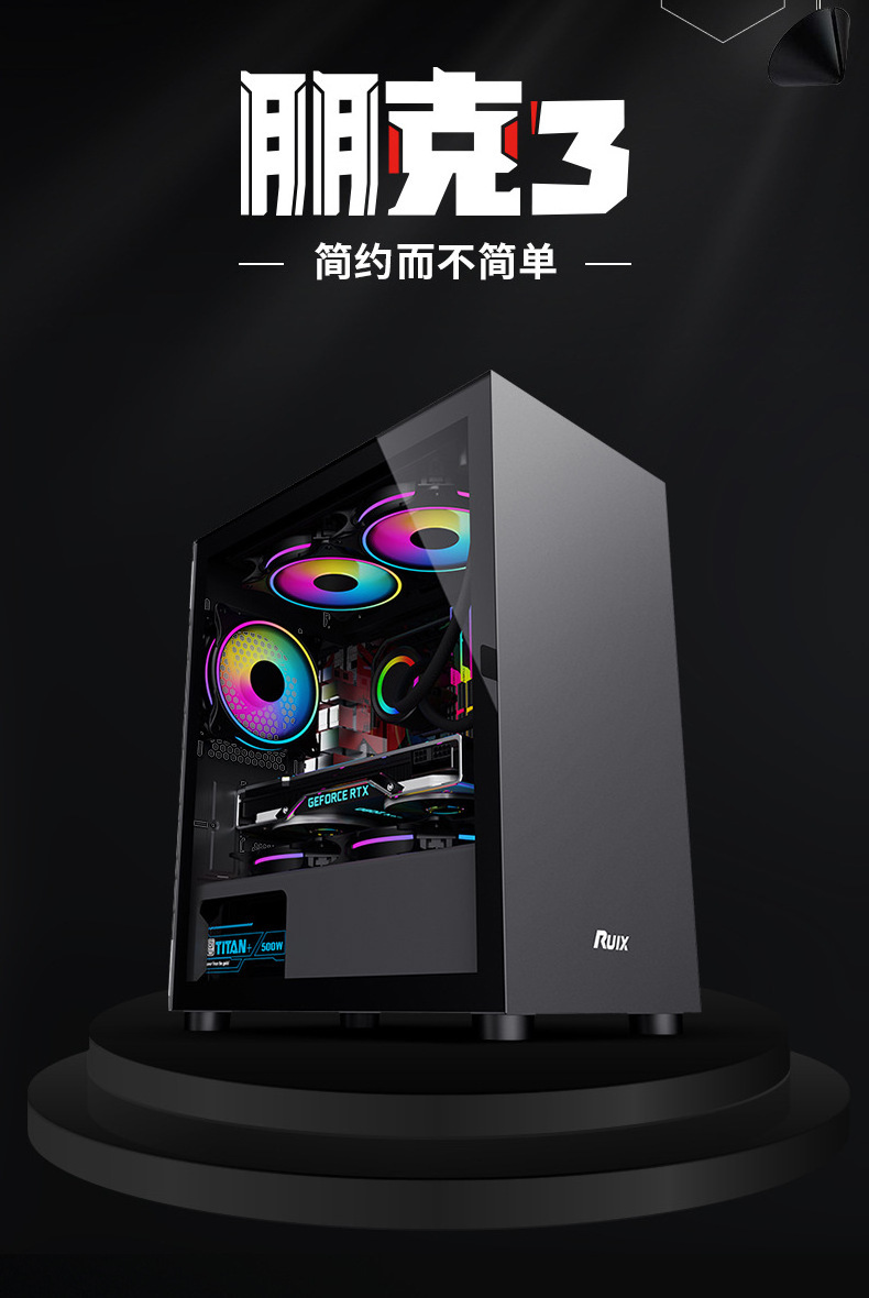 Customizable Eatx Case gamers computer 2023 Factory Price Low MOQ ATX/Micro-ATX PC Case PC Gaming RGB Fan Computer Case &