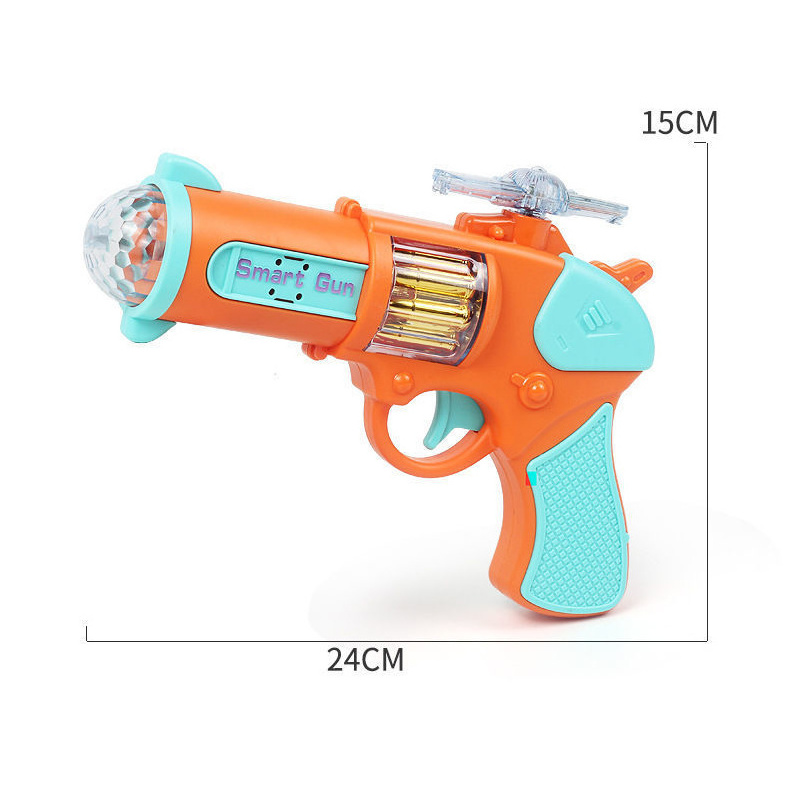 Hot sale of new electric pistol toys Children's electric flash music projection pistol Children's toy gun